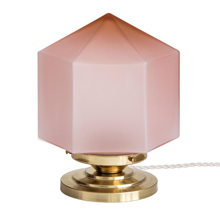 Vanity Boum Lampe à poser Vanity Boum ETERNELLE-Lampe à poser Verre/Laiton H26cm Rose