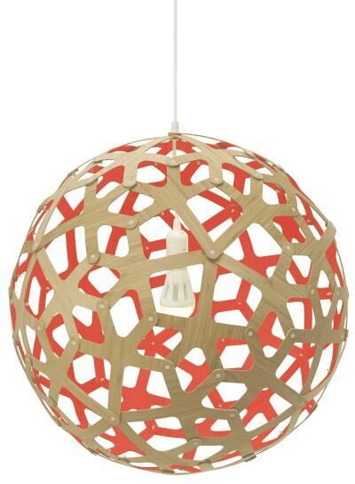 David Trubridge Suspension David Trubridge CORAL-Suspension Bicolore Bois Naturel Ø80cm Rouge