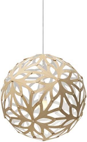 David Trubridge Suspension David Trubridge FLORAL-Suspension Bicolore Bois Naturel Ø40cm Blanc