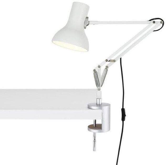 Anglepoise Lampe à poser Anglepoise TYPE 75 MINI-Lampe de bureau articulée à étau H40-70cm Blanc