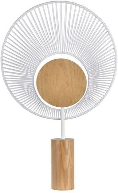 Forestier Lampe à poser Forestier OYSTER-Lampe à poser Métal & Coton H65cm Blanc