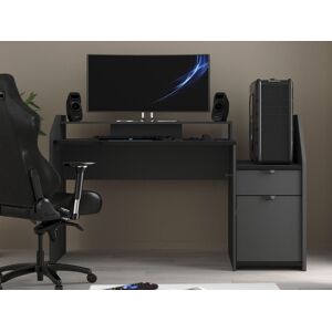 Mobistoxx Bureau GAMER 154 cm gris ombre/noir