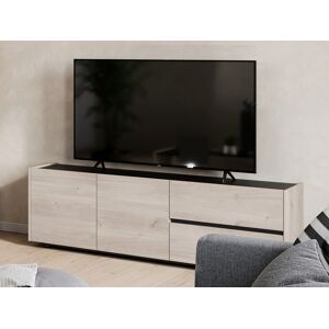 Mobistoxx Meuble tv-hifi CADOLZBURG 2 portes 2 tiroirs chene castello/noir