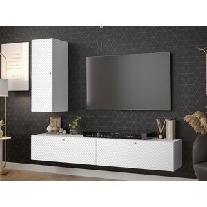 Mobistoxx Mur tv-hifi WALLY 3 portes blanc