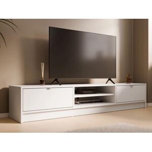 Mobistoxx Meuble tv-hifi MAURA 2 portes battantes blanc