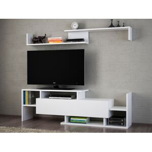 Mobistoxx Mur tv-hifi DREXLER 1 porte abattante blanc