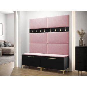 Mobistoxx Vestiaire ZILIAN II 2 portes noir/rose