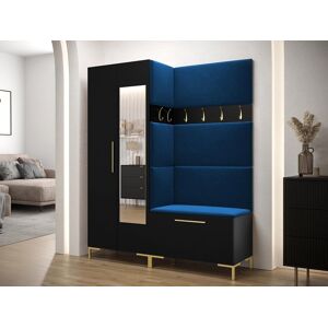 Mobistoxx Vestiaire ZIGZAG II 3 portes noir/bleu