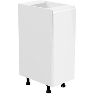 Mobistoxx Meuble de cuisine ASPAS 1 porte droite blanc/blanc laque