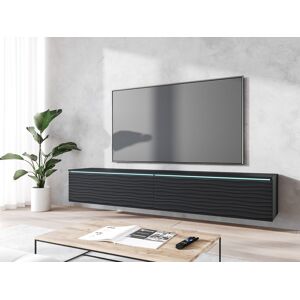 Mobistoxx Meuble tv-hifi DONATIEN 2 portes battantes 180 cm noir