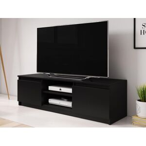 Mobistoxx Meuble tv-hifi DELLING 2 portes noir avec led