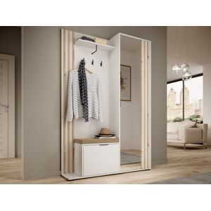 Mobistoxx Vestiaire MELODY 2 portes blanc avec coussin