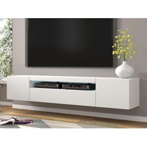 Mobistoxx Meuble tv-hifi AUREO 3 portes 200 cm blanc sans led