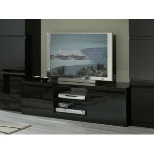 Mobistoxx Meuble tv-hifi ROMEO 2 portes noir laque