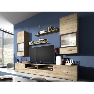 Mobistoxx Mur tv-hifi SAUNA 01 5 portes sanremo avec led