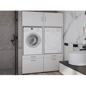 Mobistoxx Meuble WASHING 2 machines côte a côte sans armoire large