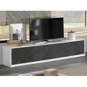 Mobistoxx Meuble tv-hifi GIARDINO 4 portes blanc/graphite