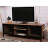 Mobistoxx Meuble tv-hifi ZENDAYA 2 portes pin/noir