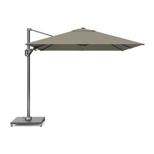 Mobistoxx Parasol déporté carré SOMERO 270x270 cm taupe avec pied granit