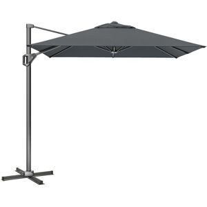 Mobistoxx Parasol déporté carré SUMAR 250x250 cm anthracite avec pied en croix