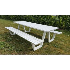 Mobistoxx Table pique-nique BOLERO 240 cm aluminium blanc