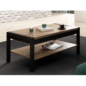 Mobistoxx Table basse ATIK 120 cm noir/chene taurus