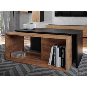 Mobistoxx Table basse KINGSTON DELUXE chene noir/chene dore