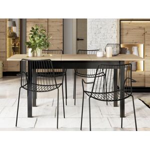 Mobistoxx Table repas extensible QUANTINO 140186 cm chene artisan/noir