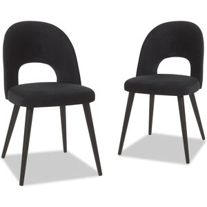 Mobistoxx Lot de 2 chaises MOSE noir