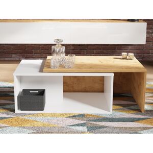 Mobistoxx Table basse KINGSTON DELUXE chene dore/blanc