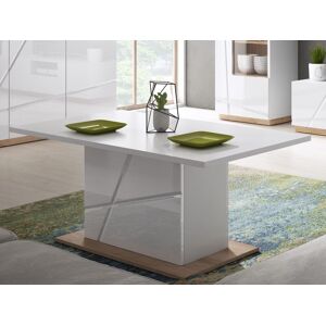 Mobistoxx Table basse rectangulaire FUTURO blanc mat/blanc laqué - Publicité