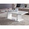 Mobistoxx Table basse LIZZO 130 cm blanc brillant