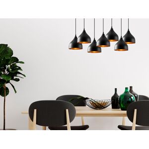 Mobistoxx Luminaire suspendu IZMIR 7 lampes noir