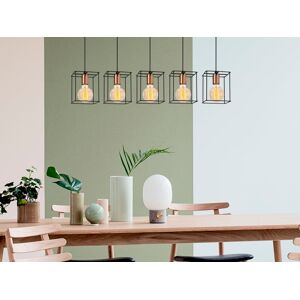 Mobistoxx Luminaire suspendu SELENA 5 lampes noir