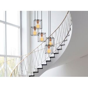 Mobistoxx Luminaire suspendu SHEFFIELD 5 lampes noir