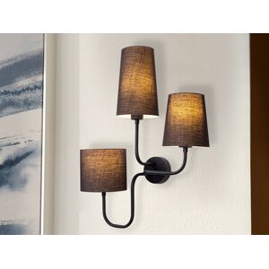 Mobistoxx Applique murale BISCAYE 3 lampes noir