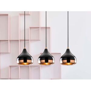 Mobistoxx Luminaire suspendu YOGI 3 lampes noir