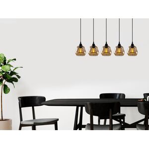 Mobistoxx Luminaire suspendu GOSLING 5 lampes noir