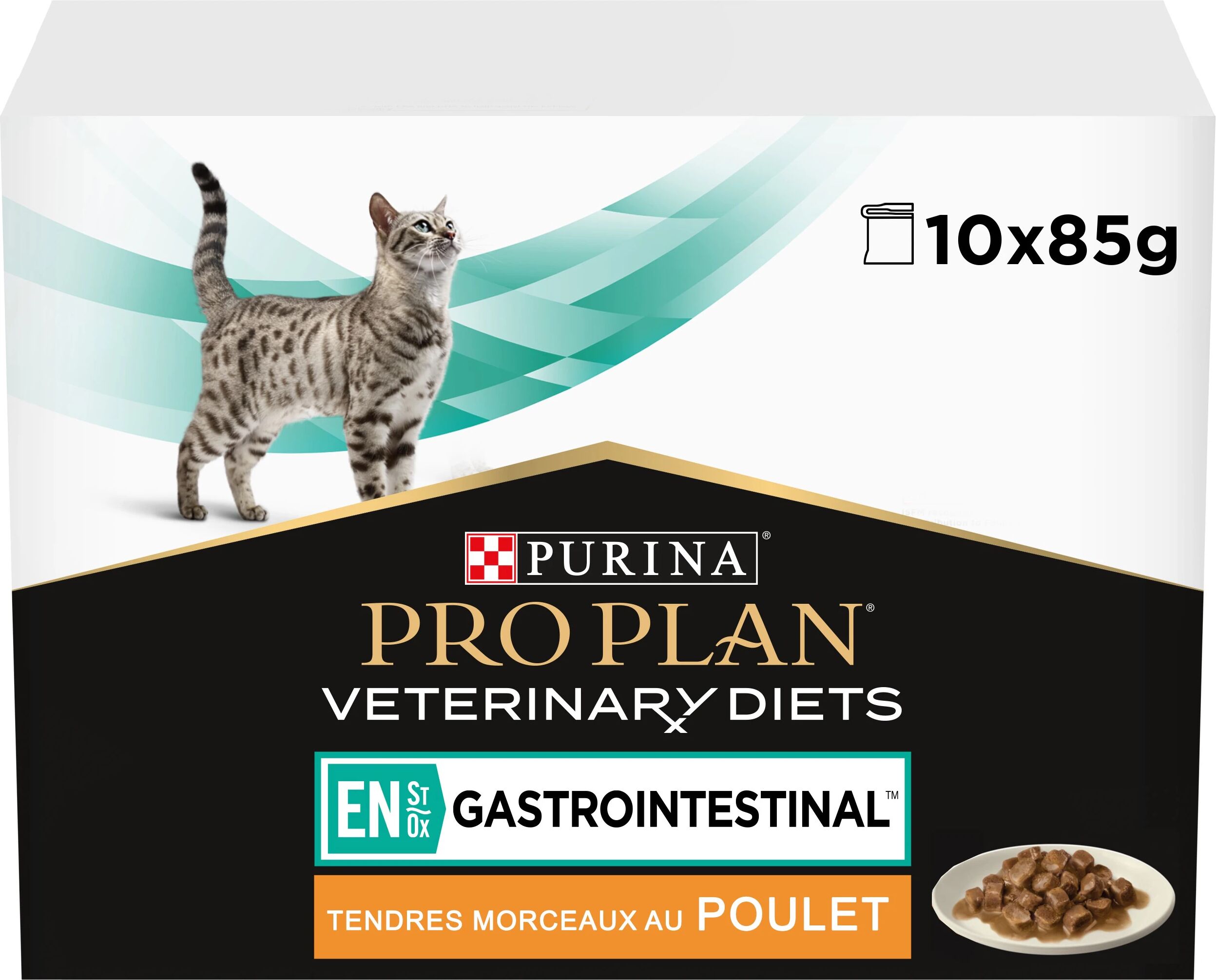 Purina Pro Plan veterinary diet EN chat sachets 10x85g poulet