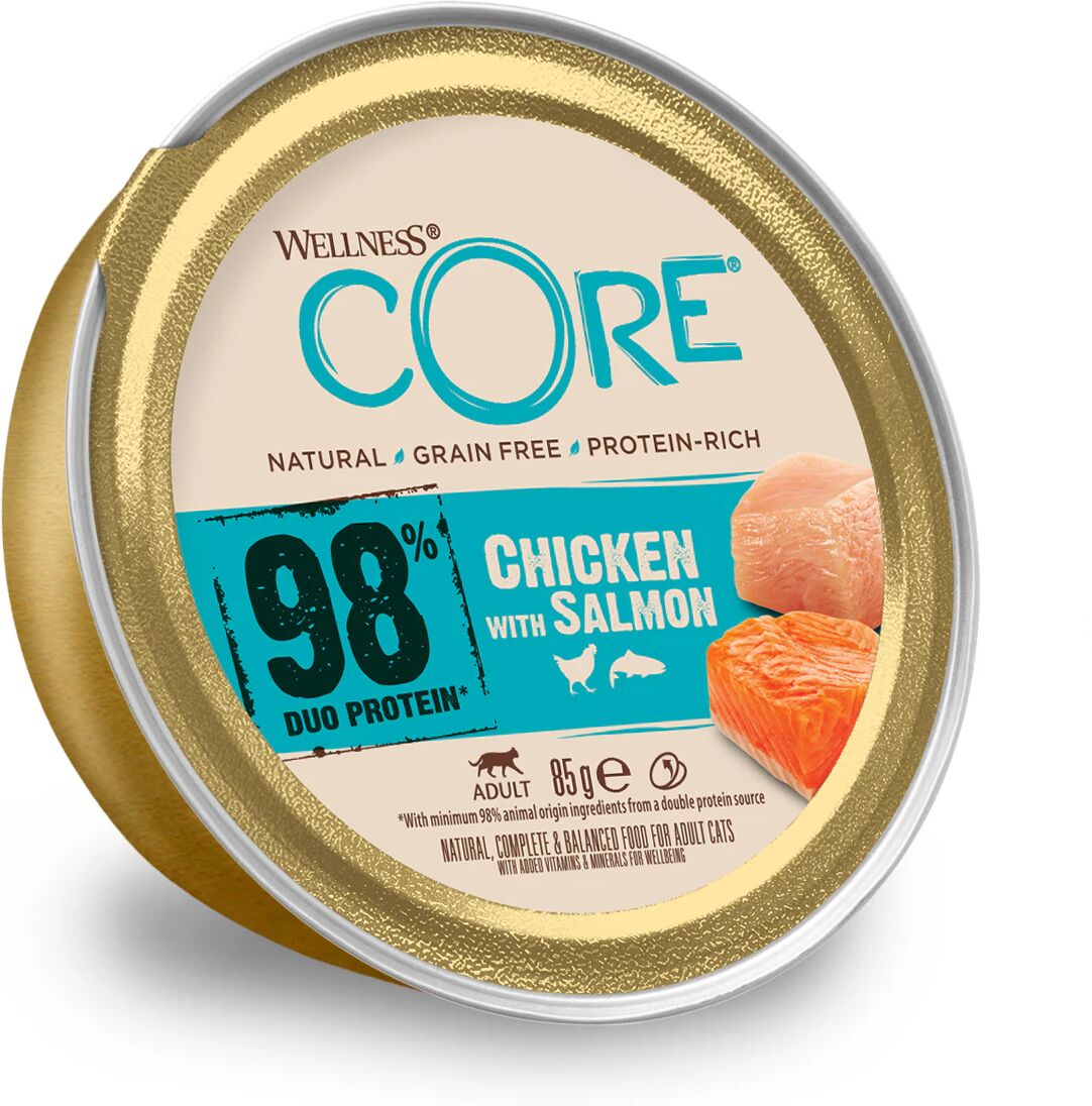 Wellness CORE 98% - boîte de 85g au poulet et saumon