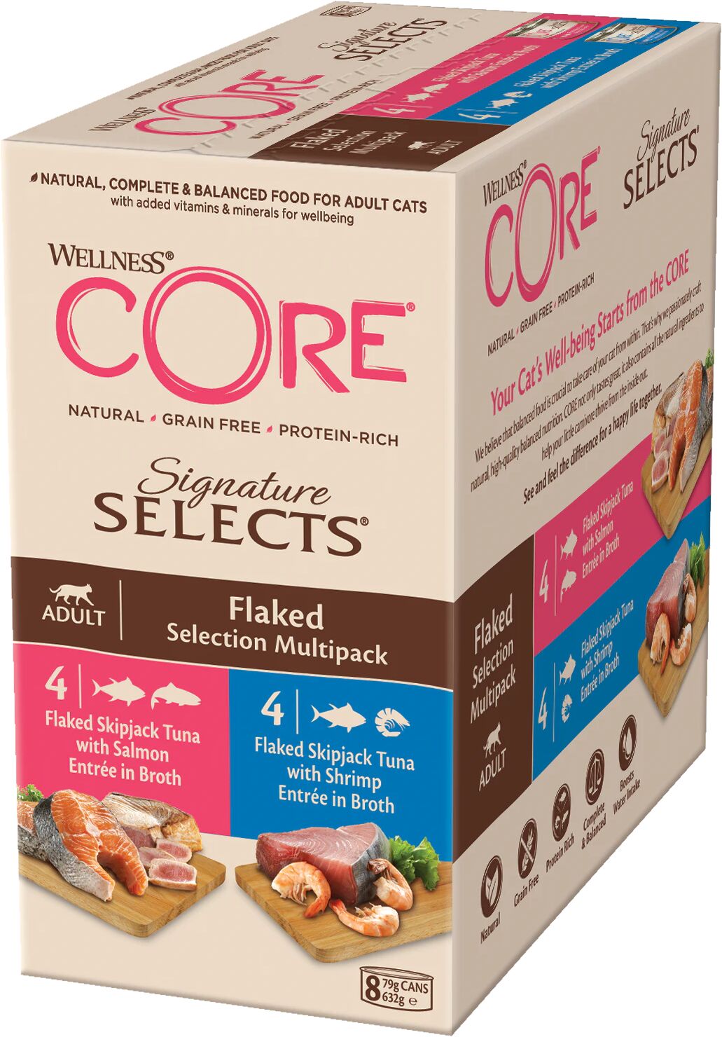 Wellness CORE Signature Selects Flaked - 8x79g Mélange de Sélection Emietté