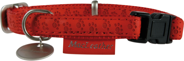 Zolux Collier Mac Leather Rouge 20mm de 26 à 50 cm