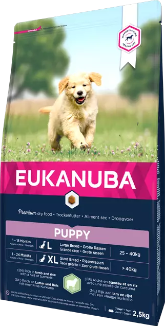 Eukanuba Puppy Large Breed pour chien Agneau & Riz 2,5kg