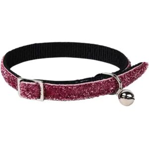 Collier Chat Paillette Rose