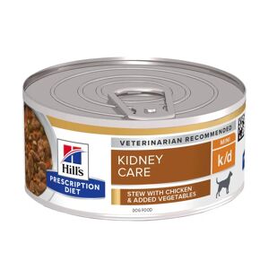 Hill's Prescription Diet K/d Kidney Boîtes Pour Chien Au Poulet Et Legumes - 24 X 156g