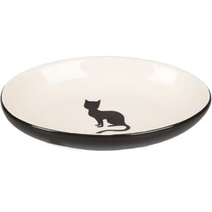 Flamingo Assiette Chat Nala Ceramique Ovale Noir-blanc 90ml 13cm