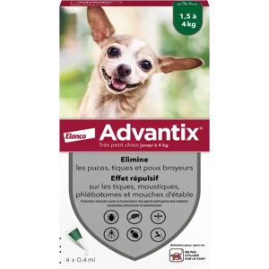 Advantix tres petit chien 2-4Kg - 6 pipettes