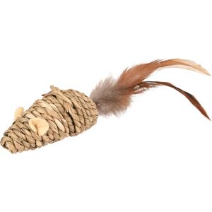 Flamingo Jouet chat Souris Babs + Plumes Brun 21cm