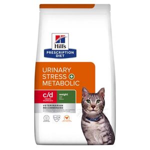 Hill's Prescription Diet C/D Urinay Stress + Metabolic croquettes pour chat au poulet 1,5Kg