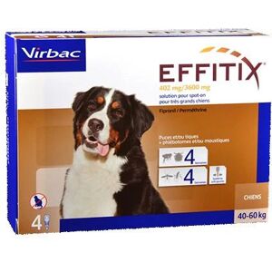 Virbac Effitix Spot On - Chien 40-60kg - 4 pipettes